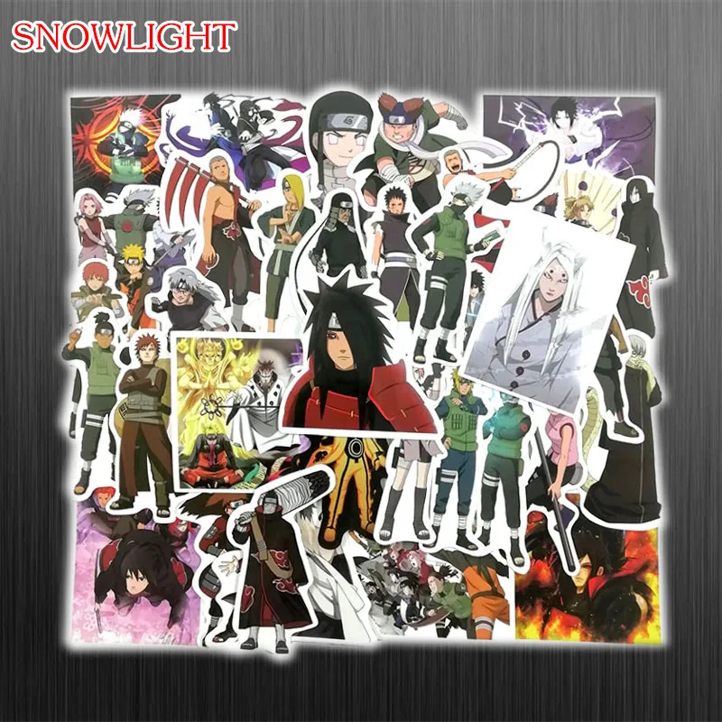 51PCS/set Cartoon Japan Anime Naruto Waterproof Sticker For Laptop Car Trunk Skateboard Guitar Fridge Motor Decal Toy Stickers