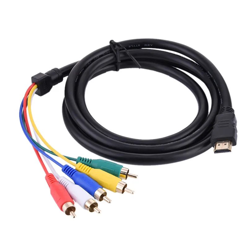 HDMI to 5 RCA Male Audio Video Component Convert Cable For HDTV TV BOX 1080P DVD on Aliexpress