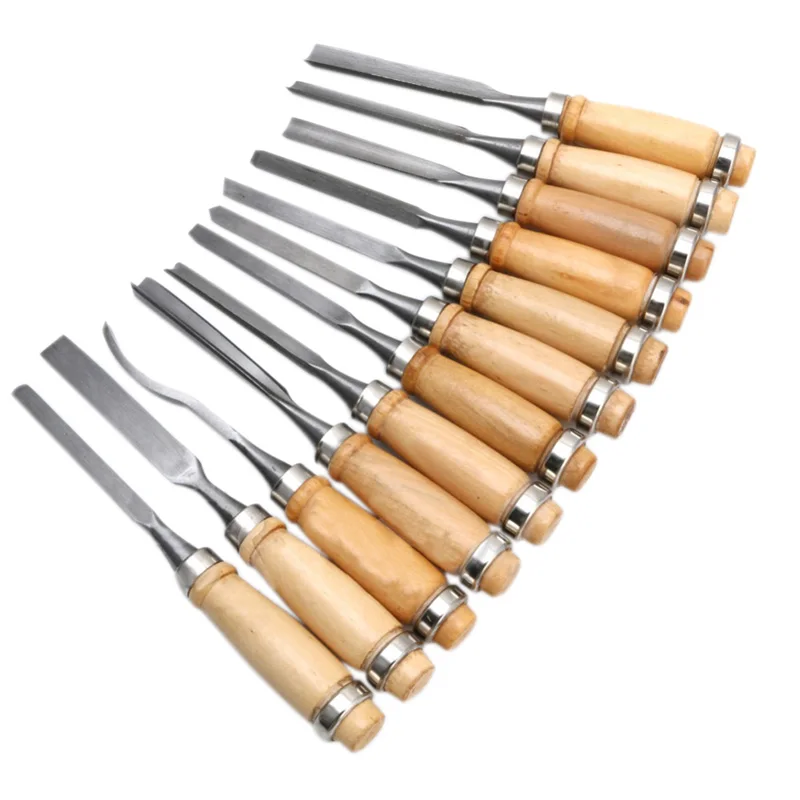 

12pcs Multi Tool Hand Wood Carving Chisels Kit For Basic Woodcut DIY Tools Detailed Hand Tools _WK