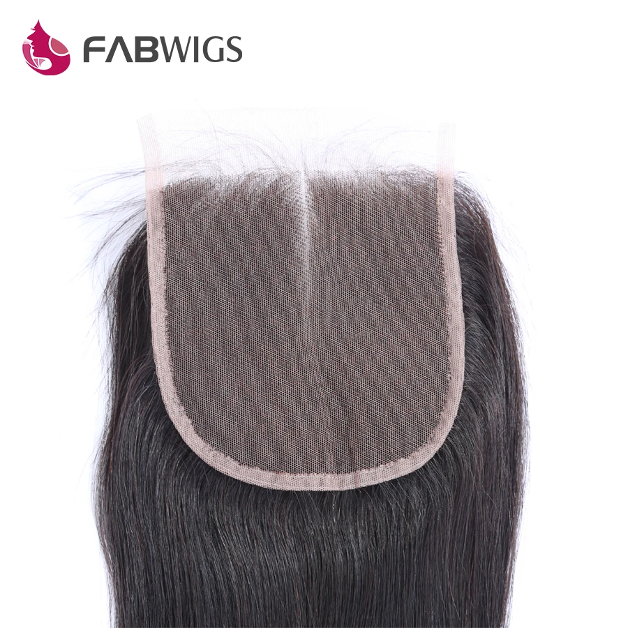 Fabwigs перуанский шелковистая прямая 5x5 Синтетическое закрытие шнурка волос 100%