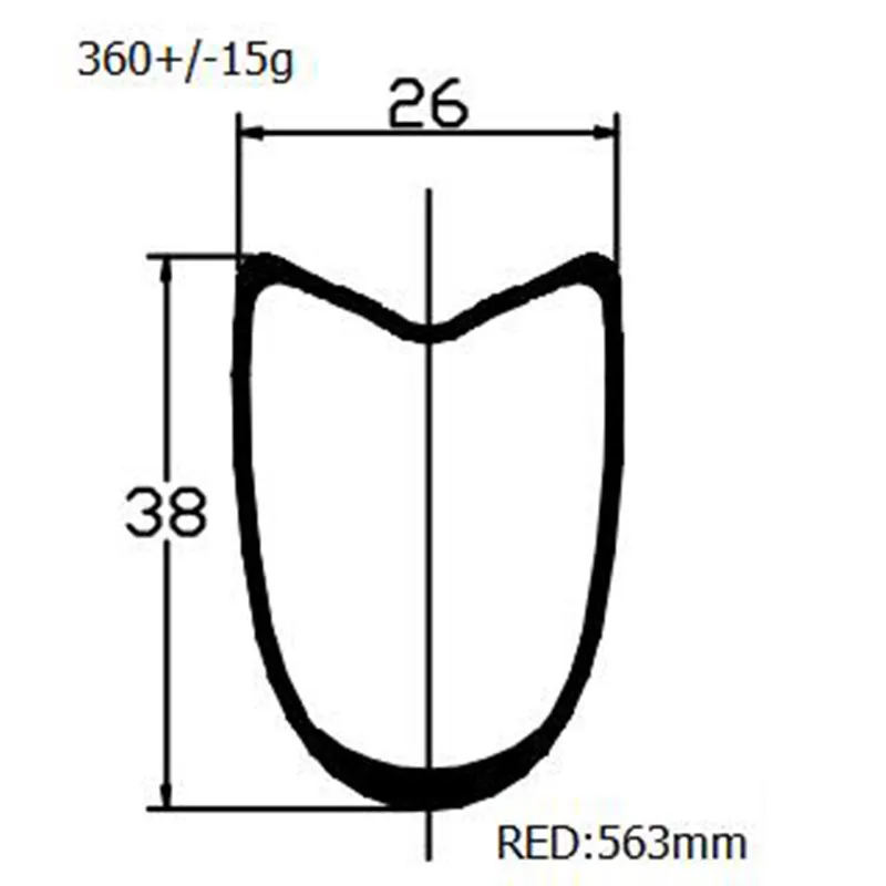 700c дорожный диск обод велосипеда 38x26 мм симметричный трубный из углеводорода диск тормозной обод 360+/-15 г дисковый тормоз дорожный обод велосипеда колеса ERD 563 мм
