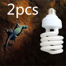 Рептилия компактная люминесцентная лампа для вивария светильник 10,0 УФ-в УФ-а УФ 13 Вт E27 винт светильник P415 2 шт./лот