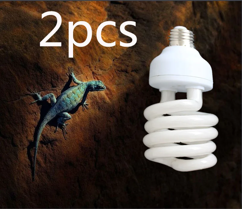 

Reptile Compact Fluorescent Vivarium Lamp Light 10.0 UVB UVA UV 13W E27 Screw Light P415 2Pcs/lot