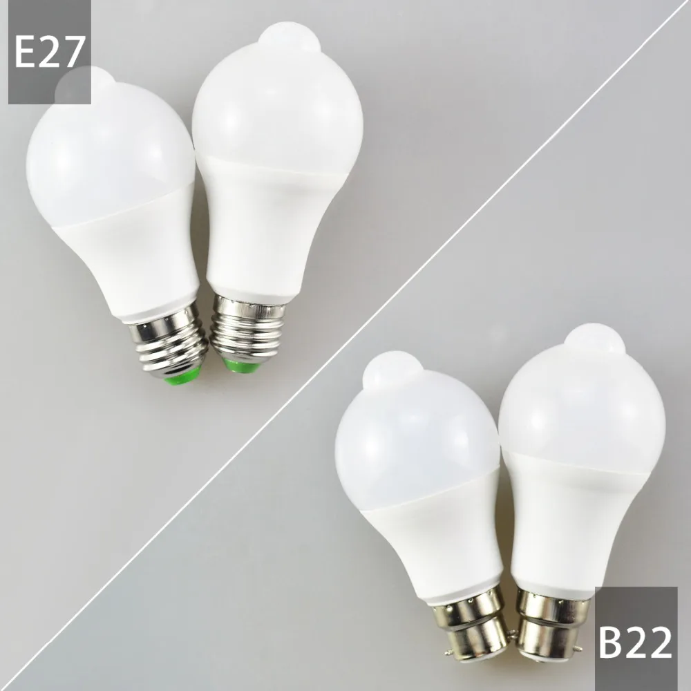 Светодиодная лампа с датчиком движения PIR IP42 12 Вт 18 110 В 220 для домашнего патио