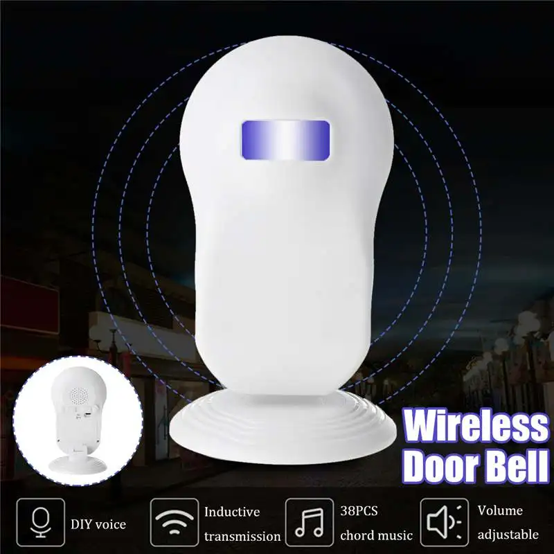 

Wireless Chime Music Door Bell 4-5m Range Remote Control Wireless Doorbell Infrared motion sensor 3 gear volume adjustment