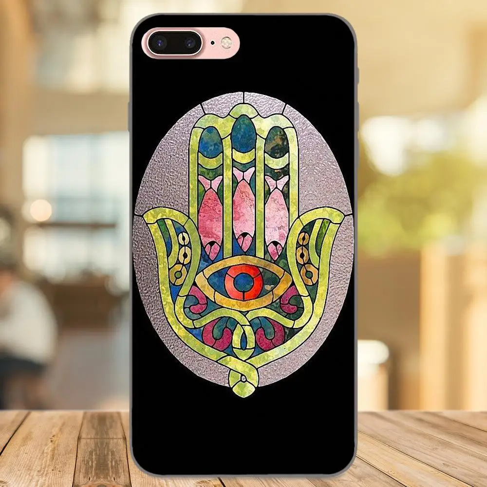 Мягкая Капа Coque Хамса от дурного глаза Judaica рука для Samsung Galaxy Note 4 8 9 S3 S4 S5 S6 S7 S8 S9 S10 Edge