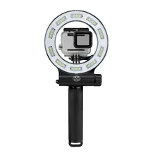 Водостойкий светодиодный заполняющий свет для GoPro Hero 6 5 Xiaoyi SJCAM Экшн-камера Дайвинг Кольцо для фонарика 40 м подводная фотография лампа