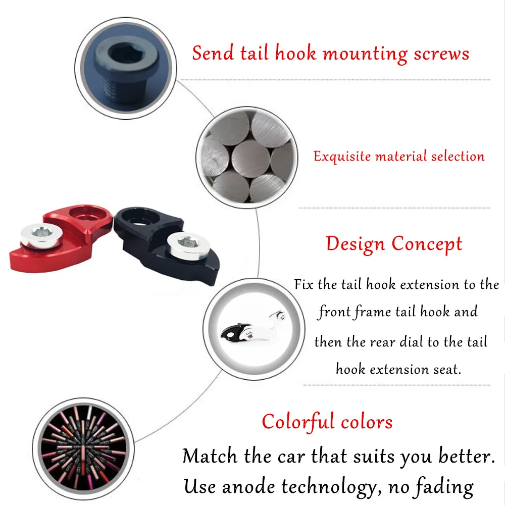 VXM MTB الطريق الدراجة الخلفية Derailleur شماعات تمديد موسع الدراجات إطار والعتاد الذيل هوك موسع Roadlink دراجة أجزاء