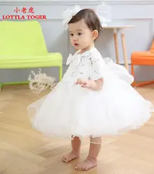 2 шт. для маленьких девочек Пышное Свадебные платья принцессы для малышей маленьких Обувь для девочек 1 год платье для дня рождения Платья