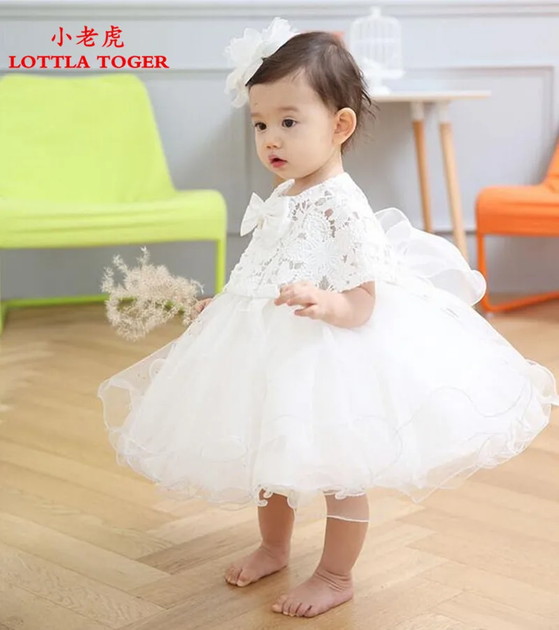 2pcs Baby Girl Pageant Wedding Dresses Infant Princess Little Girls 1