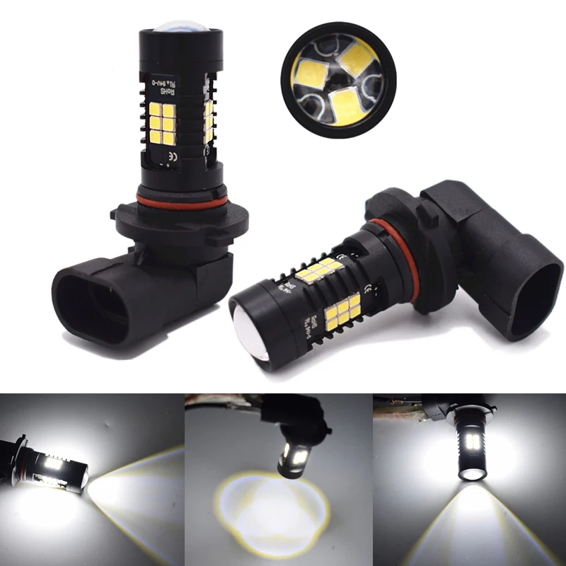 2PCS LED Car Bulbs H8 H11 HB3 9005 HB4 9006 21 SMD 3030 Super Bright