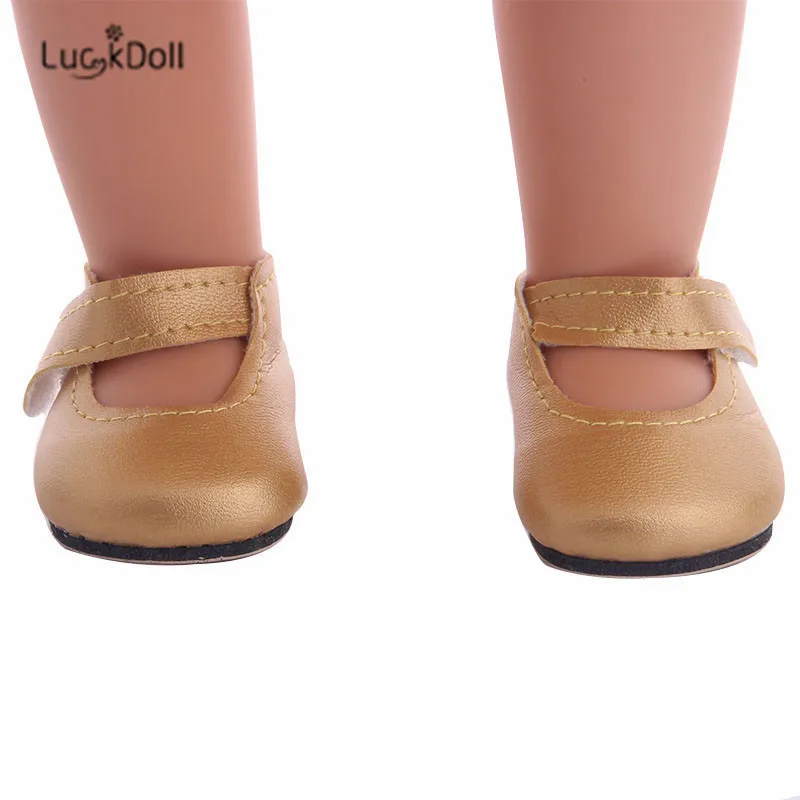 LUCKDOLL летняя повседневная кожаная обувь подходит для 18 дюймовых американских