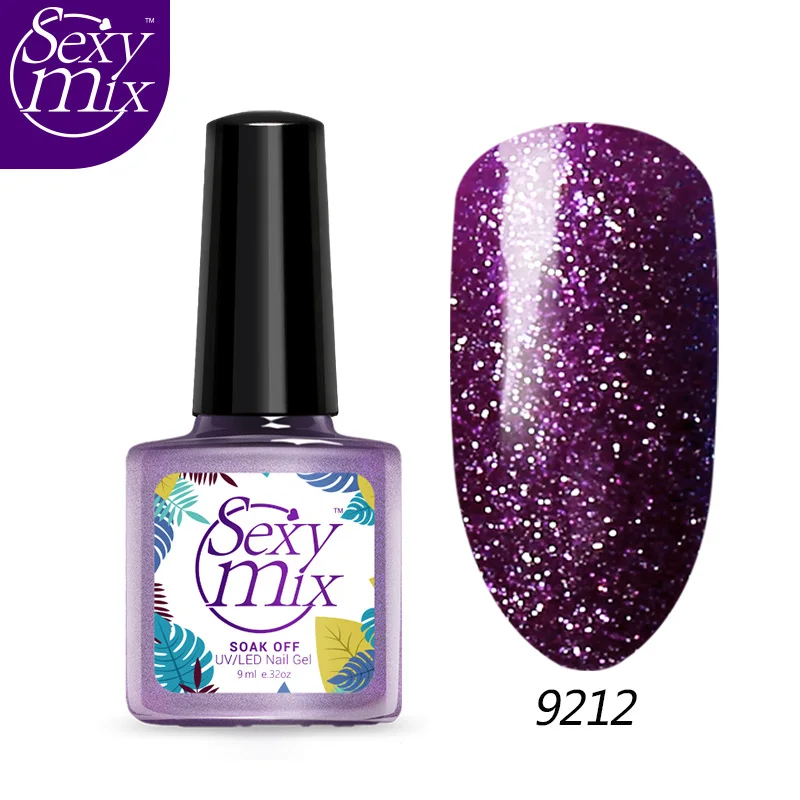 SEXYMIX 9 мл; Гель-лак для ногтей лак био-Гели Soak Off Nail Art полу Перманентный лак для ногтей Led Hybrid, лак для ногтей, длительного действия, UV гель эмаль DIY гель для дизайна - Цвет: 9212