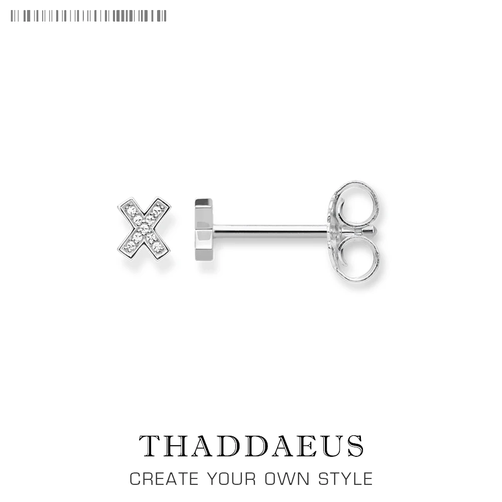 Cross Pave Small Stud Earrings,Thomas Style Fashion Good Jewerly For Women Men, Ts Gift In 925 Sterling Silver,Super Deals