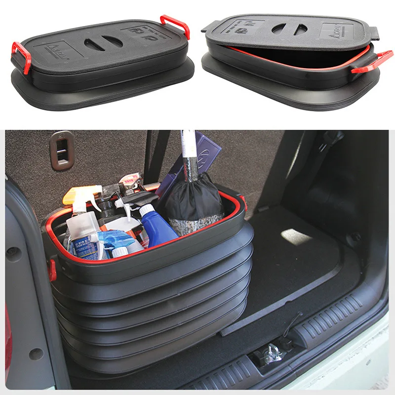 

Hot Multifunctional 37L Cover Foldable Storage Box Vehicle Mounted Storage Box Trunk Camping Finishing Picnic Outdoor Tools