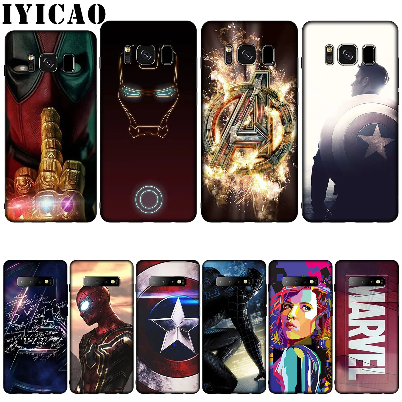 

IYICAO MARVEL The Avengers Silicone Soft Phone Case for Samsung Galaxy S10 S9 S8 Plus S6 S7 Edge S10e E Cover