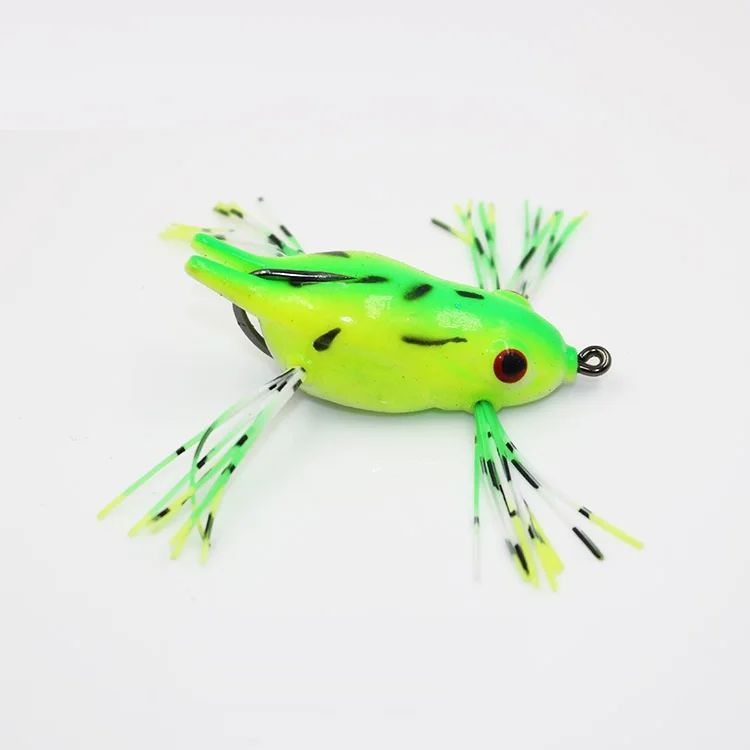 7g Fishing Lures Treble Hooks Topwater Ray Frog Minnow Bait Crankbait Wobblers 3D Eyes Fishing Tackle