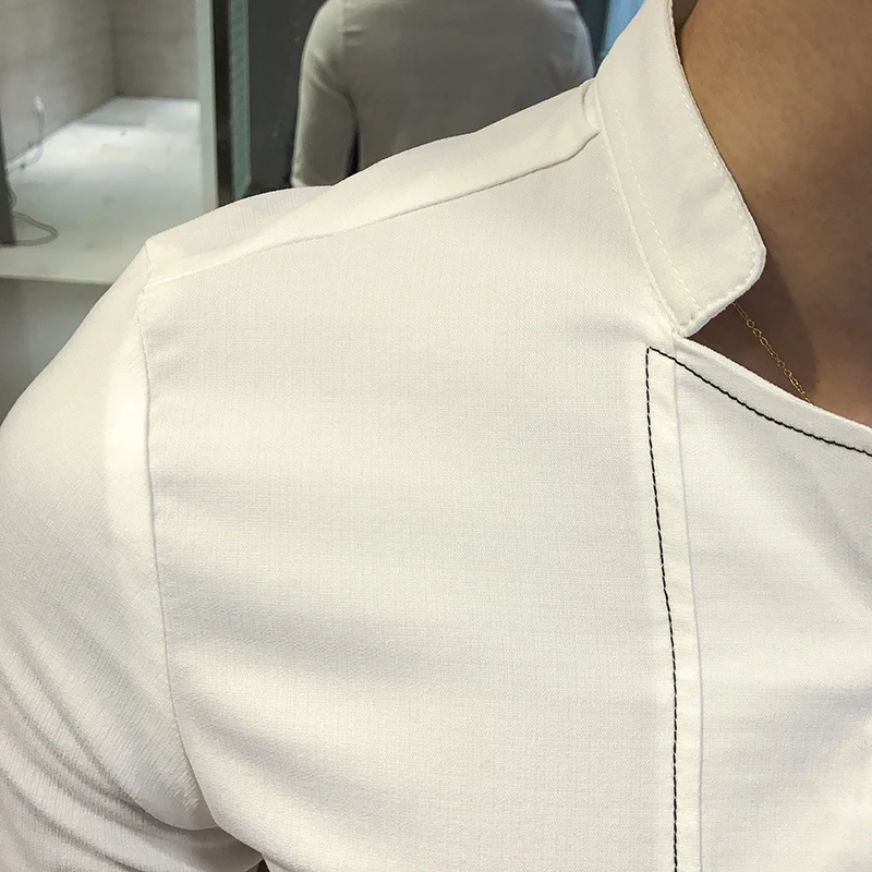 Новинка 2017 года Стенд воротник Рубашки для мальчиков мужские белые Camisa