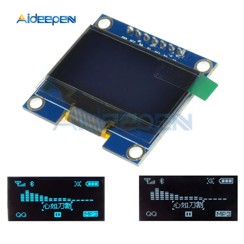 

DC 3-5V 1.3 inch OLED SPI Serial Module White Blue Color 128X64 7 Pin OLED Display Module SPI Communicate For Arduino DIY Kit