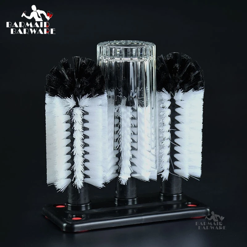 Glass Washer Brush, Set of 3 Cleaning Brush Water Bottle Cleaner Washer