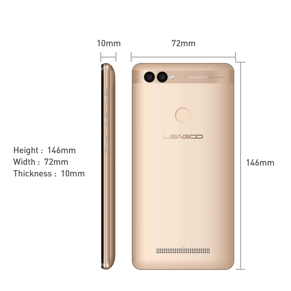 LEAGOO POWER 2 смартфон с функцией распознавания отпечатков пальцев 2 ГБ+ 16 Гб Двойная камера 3200 мАч Android 8,1 MT6580A четырехъядерный мобильный телефон 5," HD