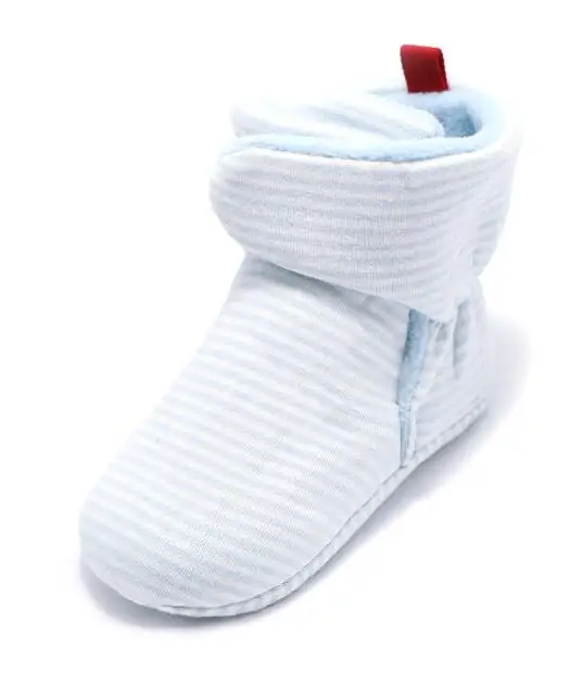 Домашние прогулочные ботинки унисекс для малышей, классические зимние супер теплые ботинки для новорожденных, мягкие ботинки для малышей - Цвет: light blue