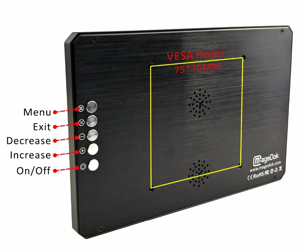 7 Inch Mini Hdmi Portable Monitor-1280*800 IPS LCD Screen,Powered By USB,Ultralight For Raspberry Pi/FPV/PS3/PS4/CCTV (C007-2)