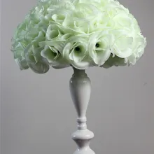 SPR цвета слоновой кости/крем, лидер продаж, искусственные розы цветок мяч для дома/свадебные декорации цветок головы целование шары для свадьбы 25 см