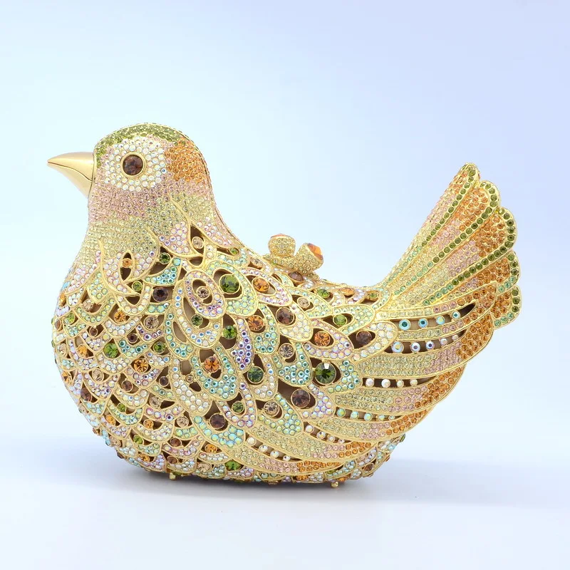 Deluxe Bird Pigeon Mandarin Duck Clutch Evening Bags Handbags Women