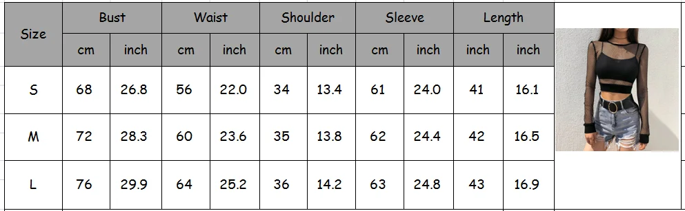 Летняя женская сексуальная черная футболка из сетчатой ткани с длинным рукавом, Короткие топы в сеточку, женские футболки Camisas