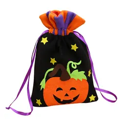 Сумка Хэллоуин трюк или лечение дети конфеты мешок фестиваль Забавный портативный шнурок нетканый материал легкий дети