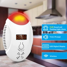 Беспроводной светодиодный датчик угарного газа с цифровым дисплеем, голосовой стробоскоп, Домашняя безопасность, CO углеродная сигнализация, детектор, сигнализация для жилых помещений