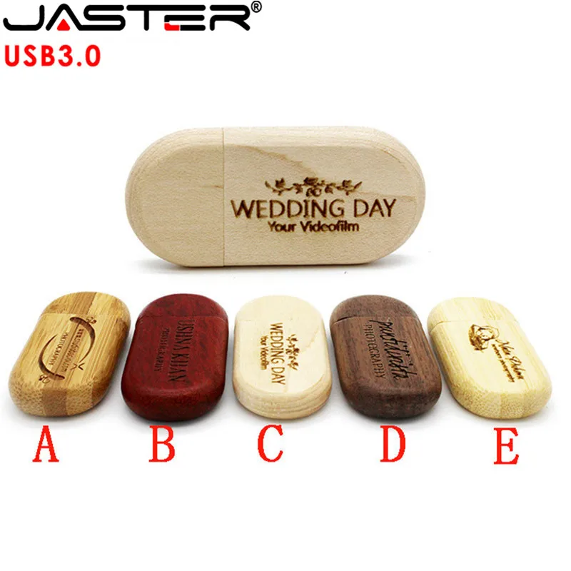 

JASTER USB 3.0 logo customized wooden usb flash drive pendrive 4GB 8GB 16GB 32GB 64GB external storage memory stick high speed