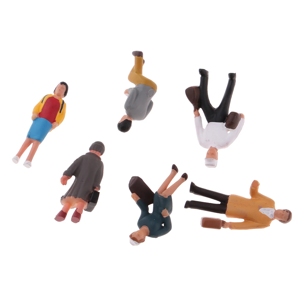 1/87 Scale Resin Big City People Figure Model - Assorted for Train Roadway Scenery Decoration