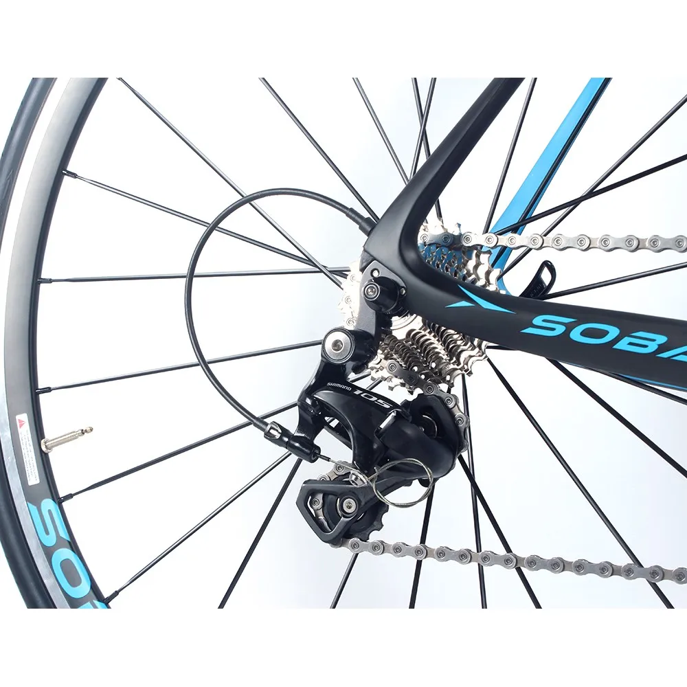 Perfect SOBATO Size 48CM 2*11 spped Toray Full Carbon Road Bike with alloy wheelset 50mm Racing TT road bike 700C 5