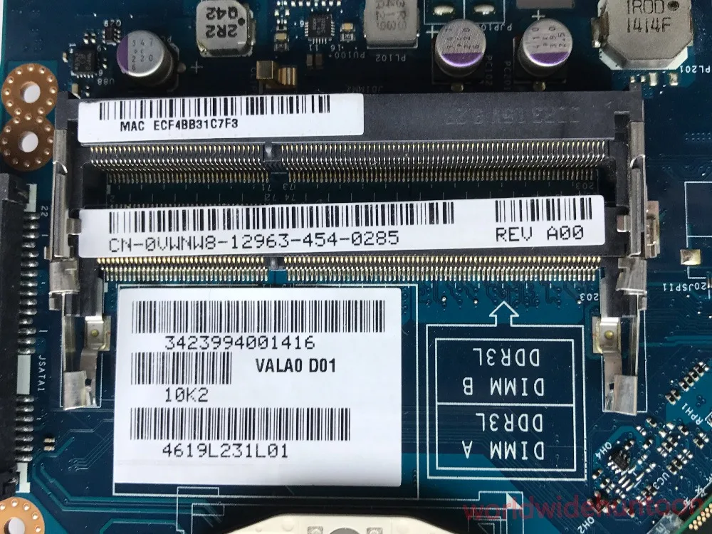 Стильная материнская плата для ноутбука Dell latitude E6540 с разъемом rPGA947 P/N CN 0VWNW8 VALA0 LA