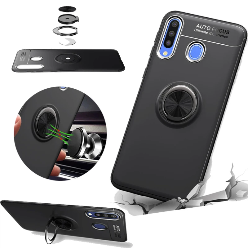 Magnet Car Holder Case For Samsung Galaxy M30 M20 M10 Luxury Shockproof Rubber Back Cover A10 A30 A40 A50 A70 Stand Cases |