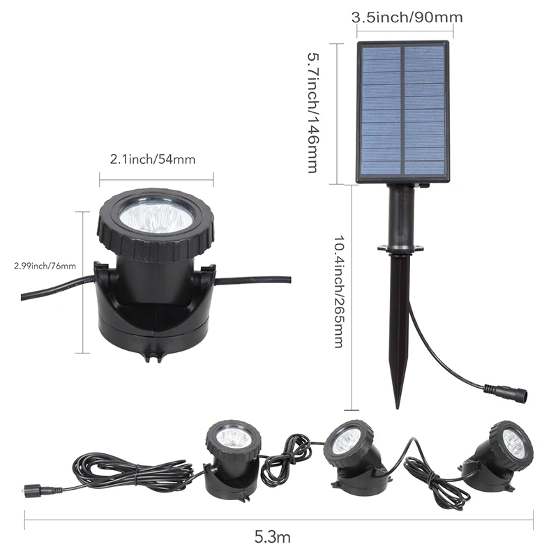 3 Submersible LED RGB Underwater Lights(1)