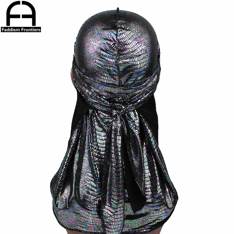 Мужская Светоотражающая шапка унисекс со змеиным принтом Durag блестящая цветная