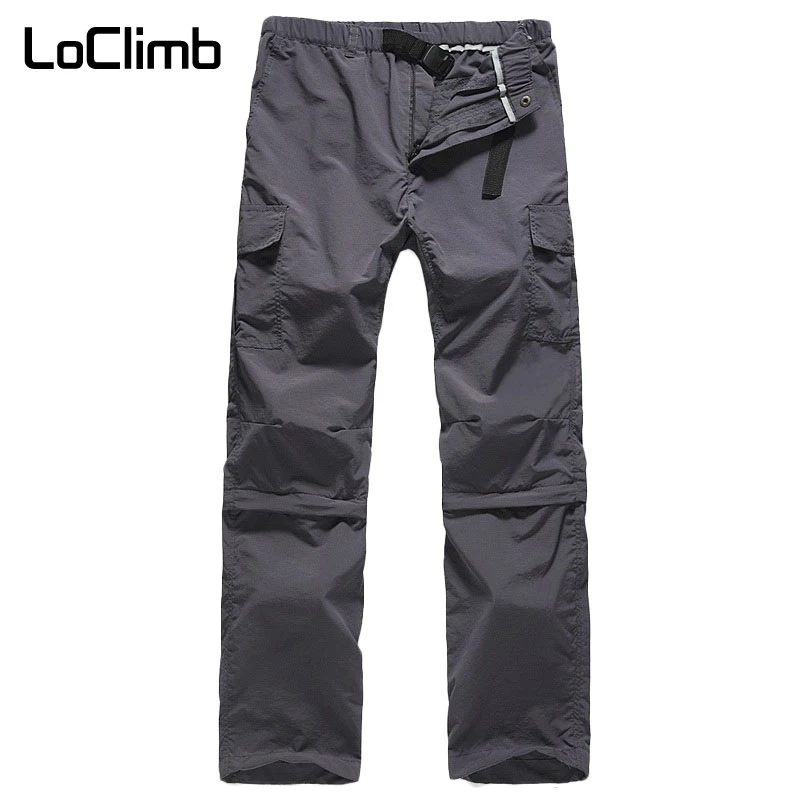 LoClimb desmontable Camping senderismo pantalones hombres verano deportes al aire libre pantalones impermeables para ciclismo Trekking escalada, AM095 LoClimb desmontable Camping senderismo pantalones hombres verano deportes al aire libre pantalones impermeables para ciclismo Trekking escalada, AM095
