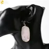 CSJA-pendientes colgantes de piedra Natural para mujer, gancho Color dorado, Ojo de Tigre, ónix negro, lapislázuli, joyería de lujo E275 ► Foto 2/6