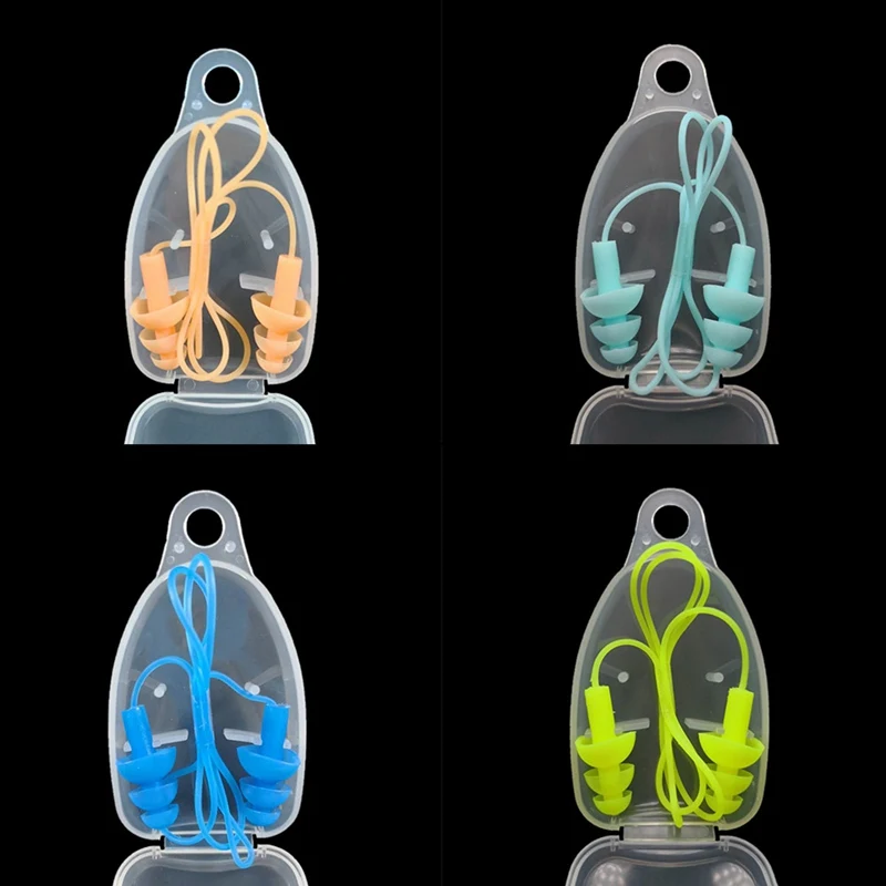 

Universal Soft Silicone Swimming Ear Plugs Earplugs Pool Accessories Water Sports Swim Ear Protection 8 Colors Freeshipping