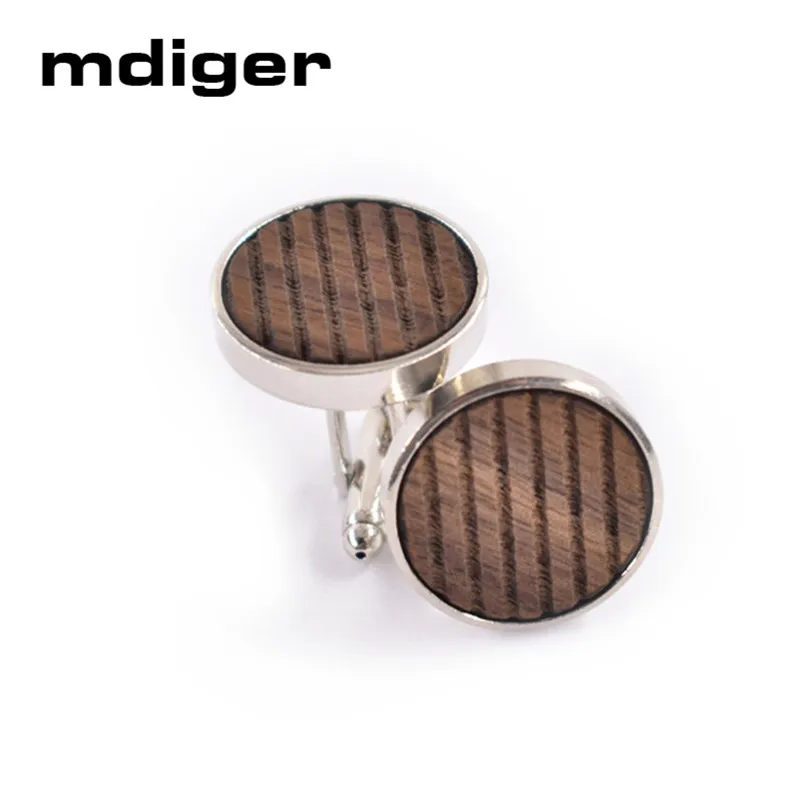 

Mdiger Elegant Men Cufflink Wood Cufflinks Stripe Shape Wedding Party Jewelry Men's Suit Shirt Cuff Botton Best Gifts for Men