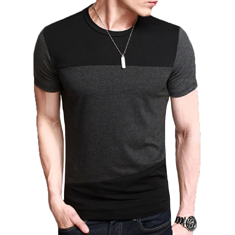 Mens T Shirt Slim Fit O Neck T-shirts Men Short Sleeve Shirt Casual tshirt Tee Tops Mens Short Shirt Size M-5XL Male T Shirt