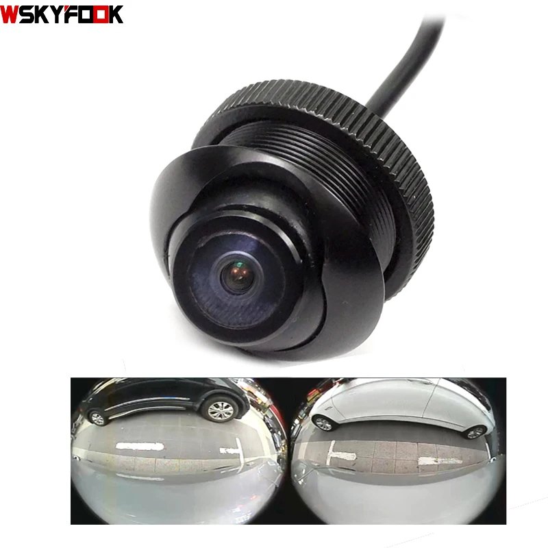 600L CCD 180 degree font b camera b font Fisheye LENS wide angle Rear Front side