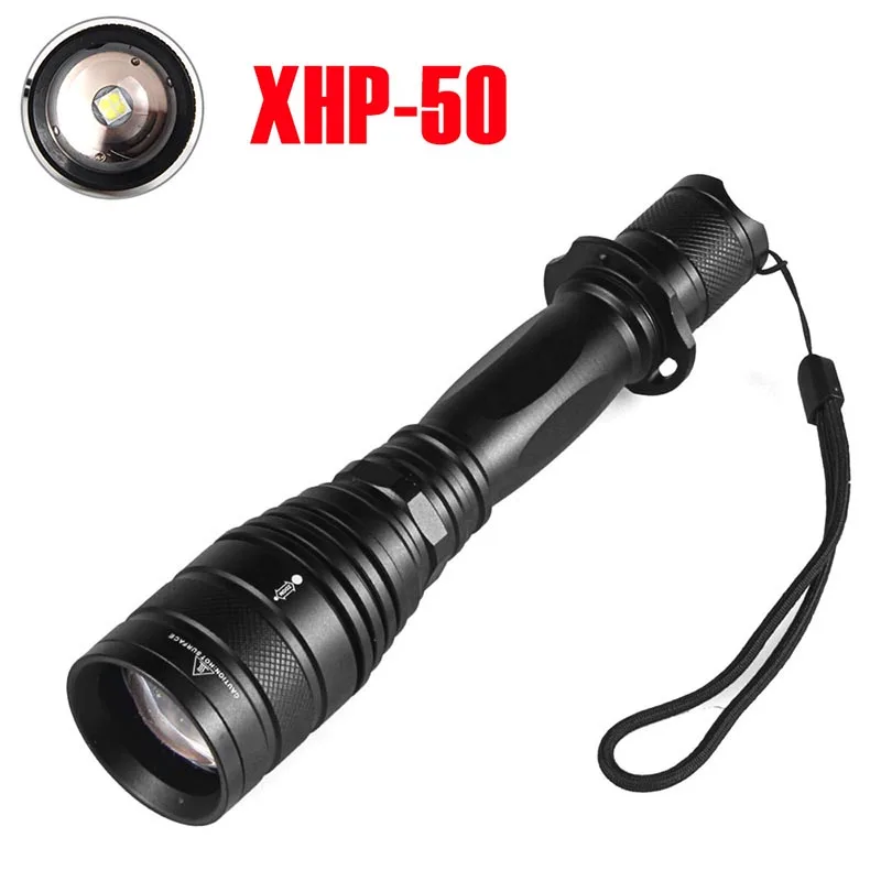 

2019 XHP-50 Zoomable LED Torch Ultra Bright LED Flashlight led lamp bead 5 Modes