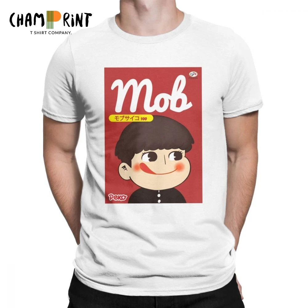 

Men's Milky Mob Mob Psycho 100 T Shirt Pure Cotton Clothing Creative Short Sleeve Crewneck Tees Printed T-Shirts