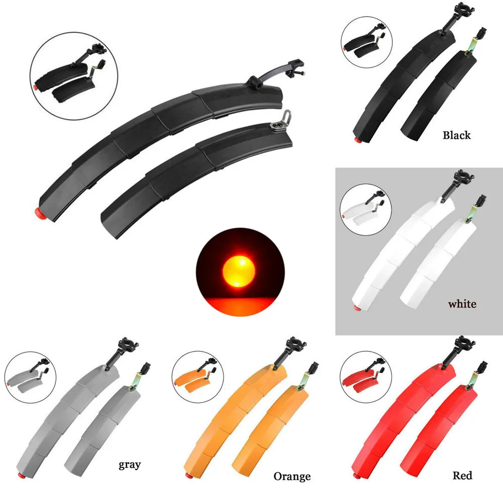 Многоцветные телескопическая Велосипедный Спорт спереди и сзади крылья складной MTB Брызговики для автомобиля Горный Велосипед Quick Release крыло(6 цветов опционально