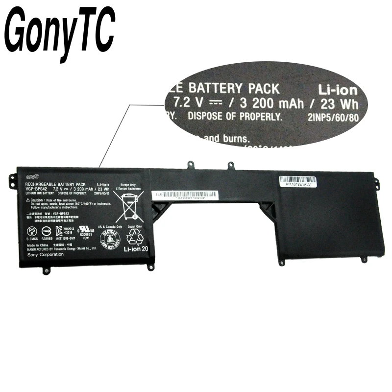 Оригинальный аккумулятор GONYTC VGP BPS42 bps42 для ноутбука sony 11A SVF11N14SCP SVF11N15SCP SVF11N18CW 7 2 V