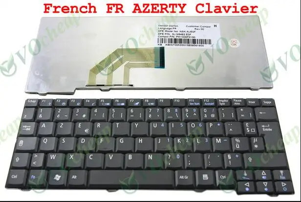 Клавиатура для Acer Aspire ONE D150 D250 KAV10 531F 531H AOP531 A110 A150 P531 Pro 531 ZG5
